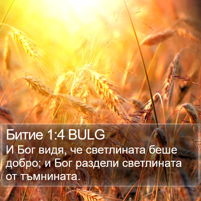 Битие 1:4 BULG Bible Study