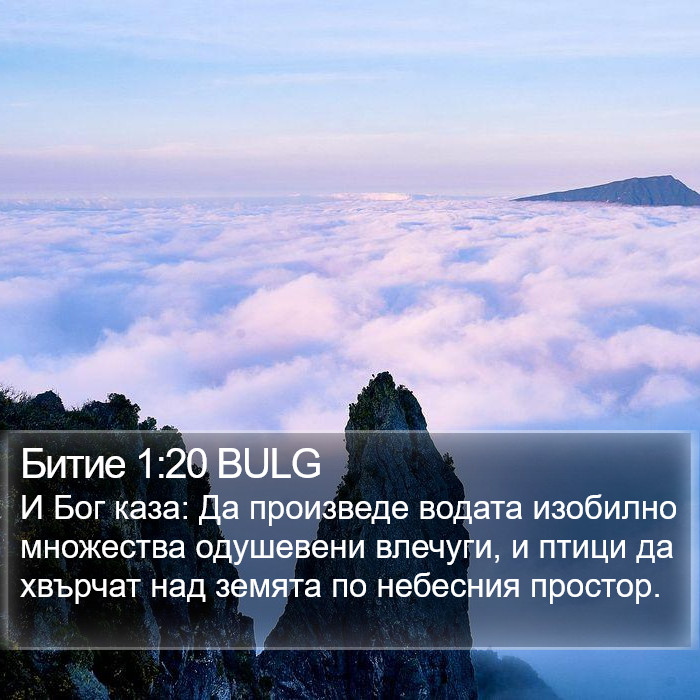 Битие 1:20 BULG Bible Study