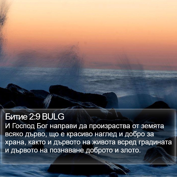 Битие 2:9 BULG Bible Study