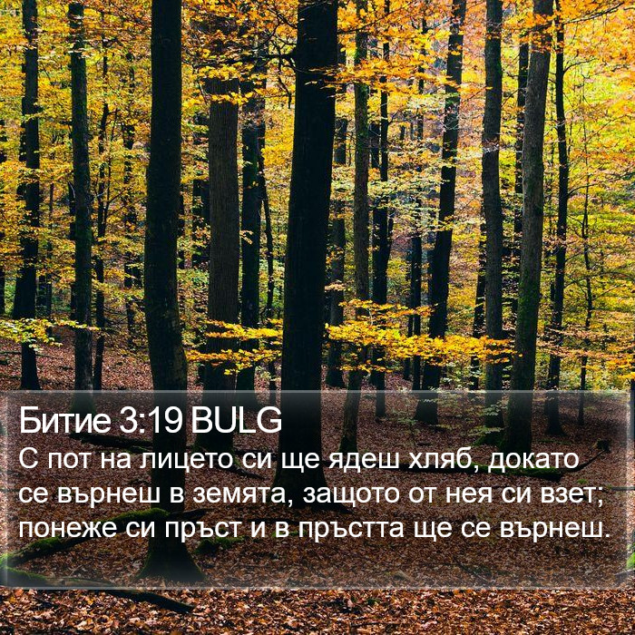 Битие 3:19 BULG Bible Study