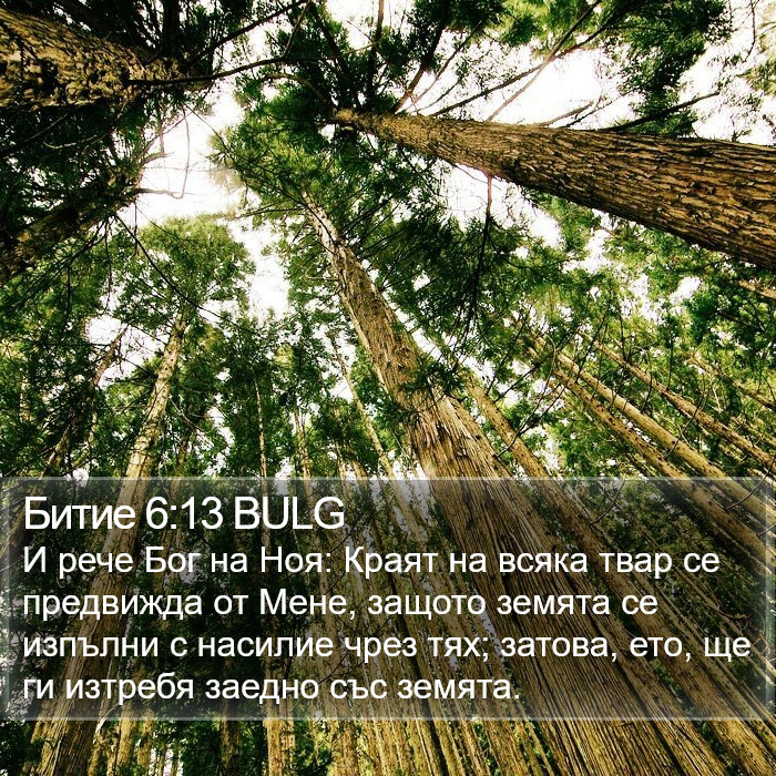 Битие 6:13 BULG Bible Study