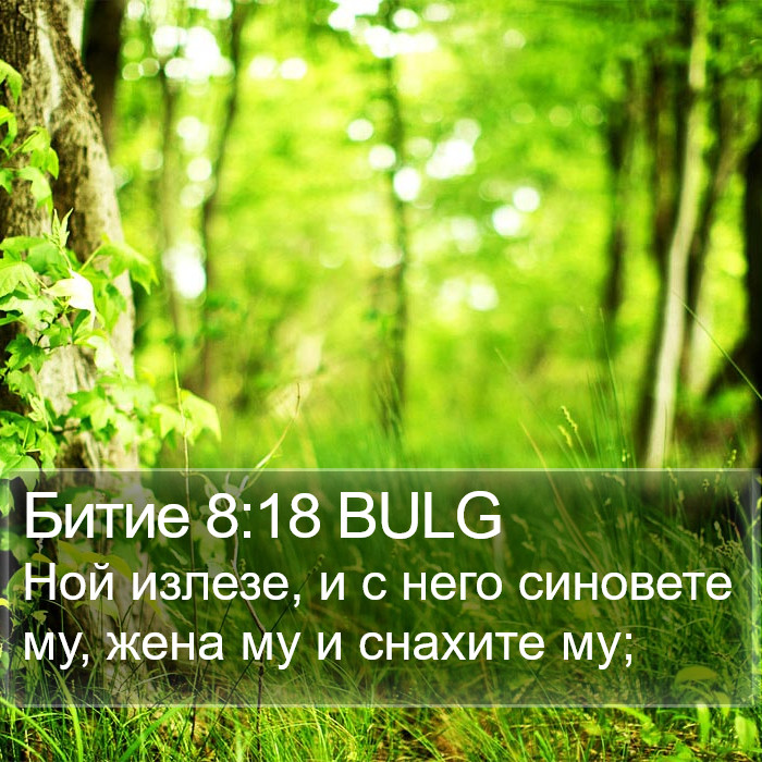 Битие 8:18 BULG Bible Study