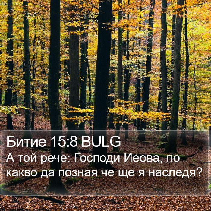 Битие 15:8 BULG Bible Study