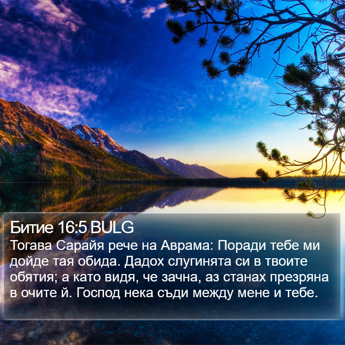 Битие 16:5 BULG Bible Study