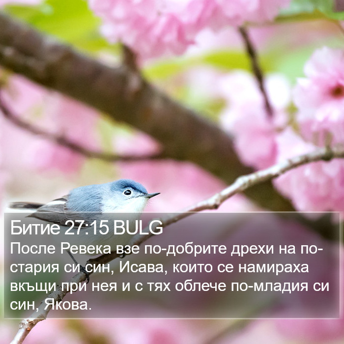 Битие 27:15 BULG Bible Study