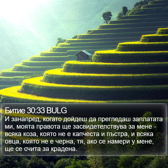 Битие 30:33 BULG Bible Study