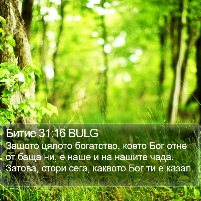 Битие 31:16 BULG Bible Study