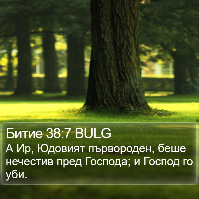 Битие 38:7 BULG Bible Study