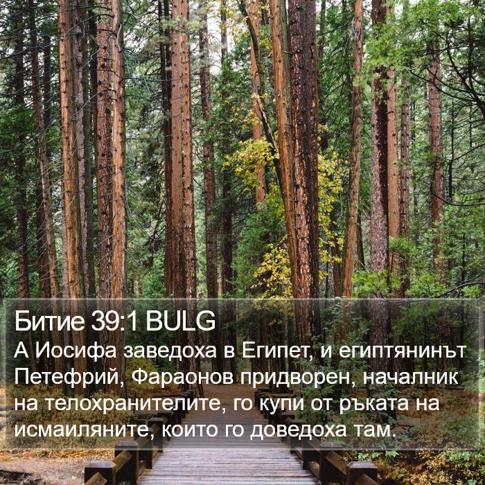 Битие 39:1 BULG Bible Study