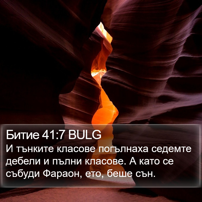 Битие 41:7 BULG Bible Study