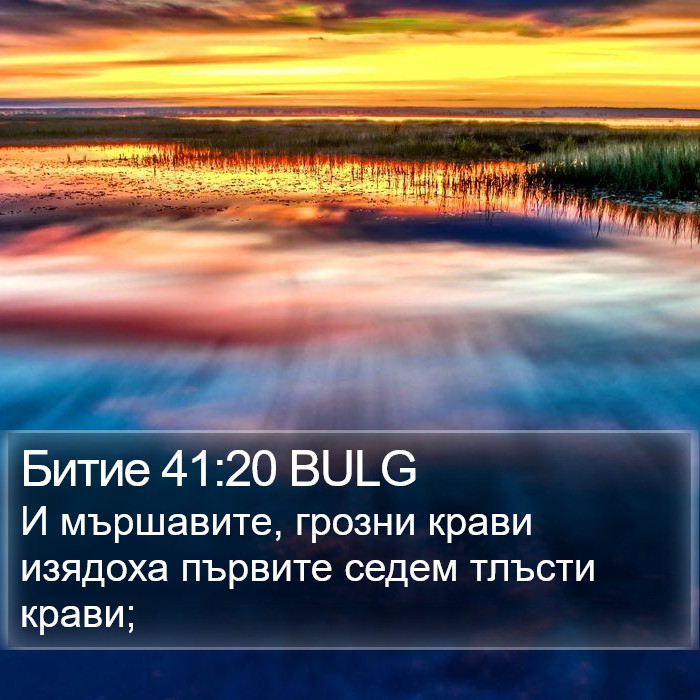 Битие 41:20 BULG Bible Study