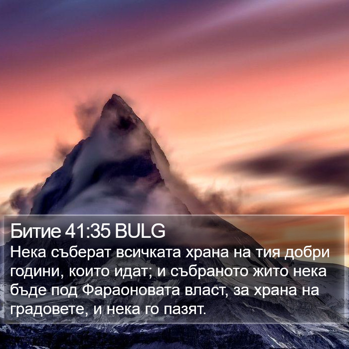 Битие 41:35 BULG Bible Study