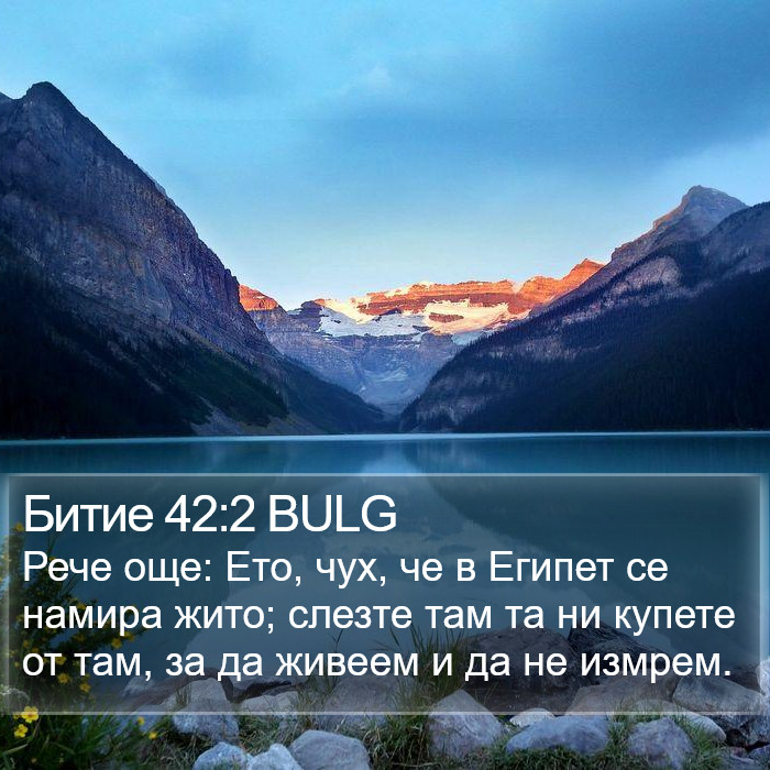 Битие 42:2 BULG Bible Study