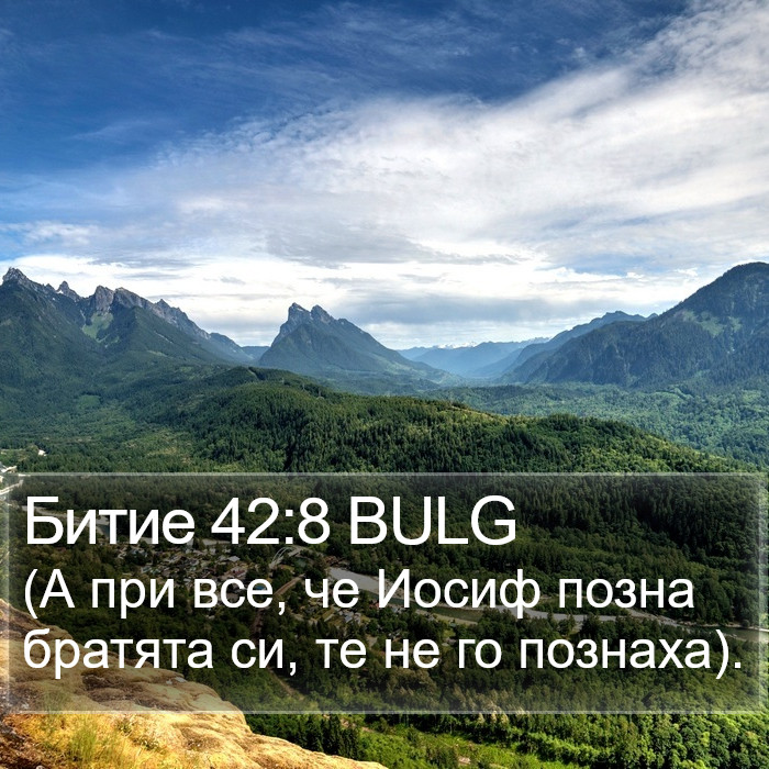 Битие 42:8 BULG Bible Study