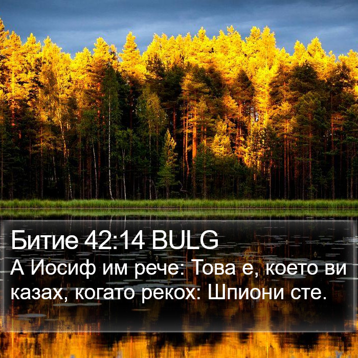 Битие 42:14 BULG Bible Study