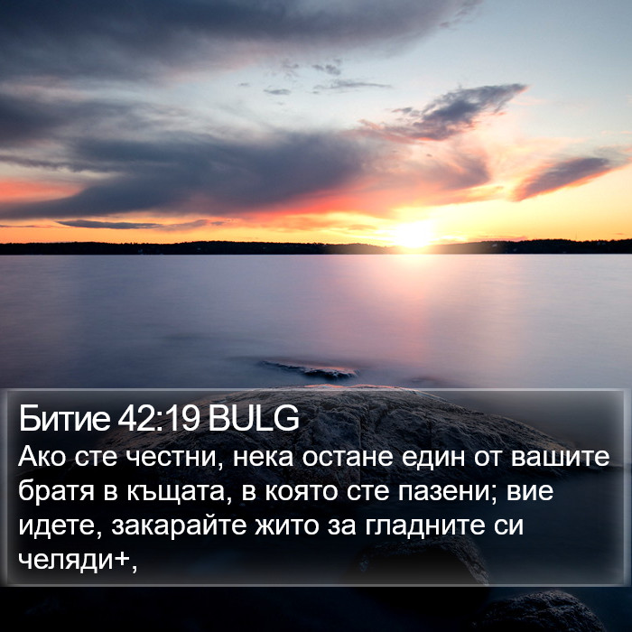 Битие 42:19 BULG Bible Study