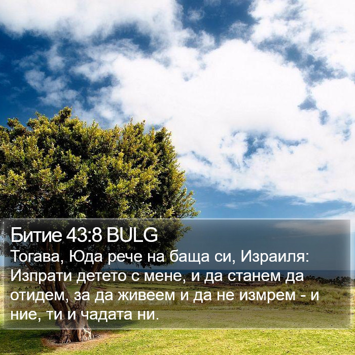 Битие 43:8 BULG Bible Study