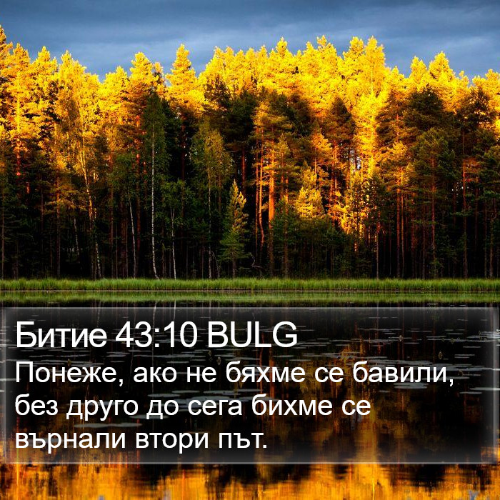 Битие 43:10 BULG Bible Study