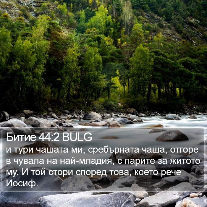 Битие 44:2 BULG Bible Study