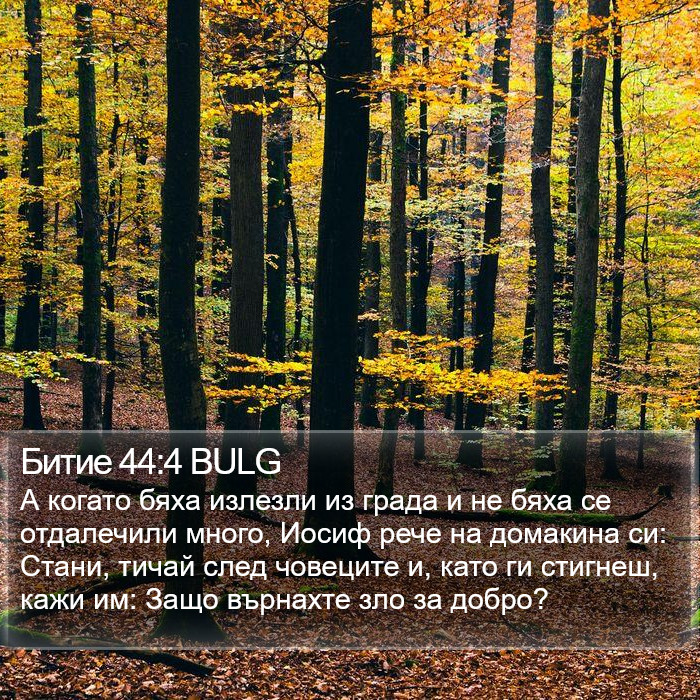 Битие 44:4 BULG Bible Study