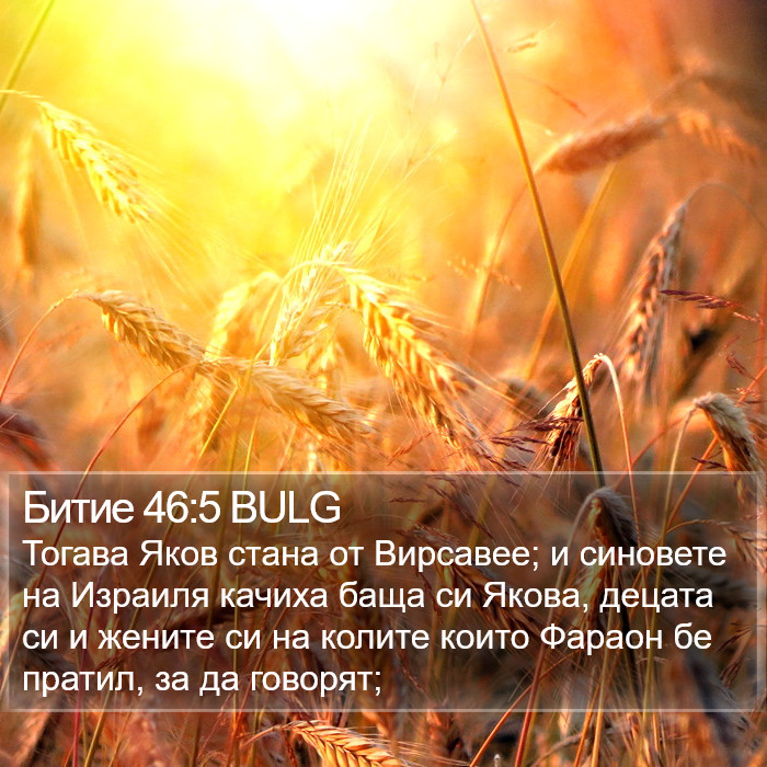 Битие 46:5 BULG Bible Study