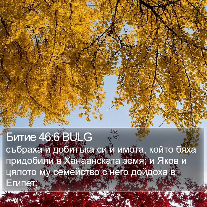 Битие 46:6 BULG Bible Study