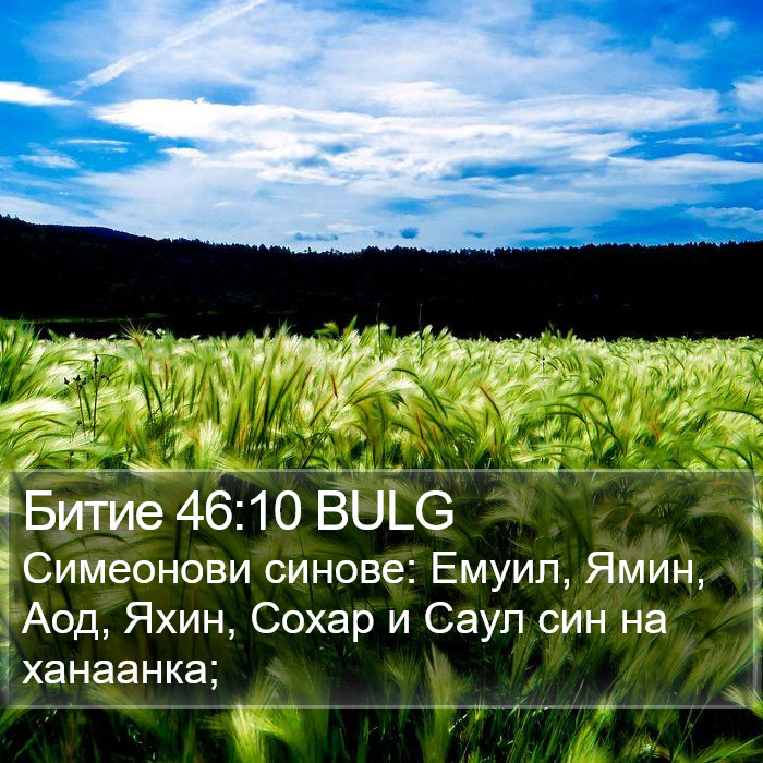 Битие 46:10 BULG Bible Study