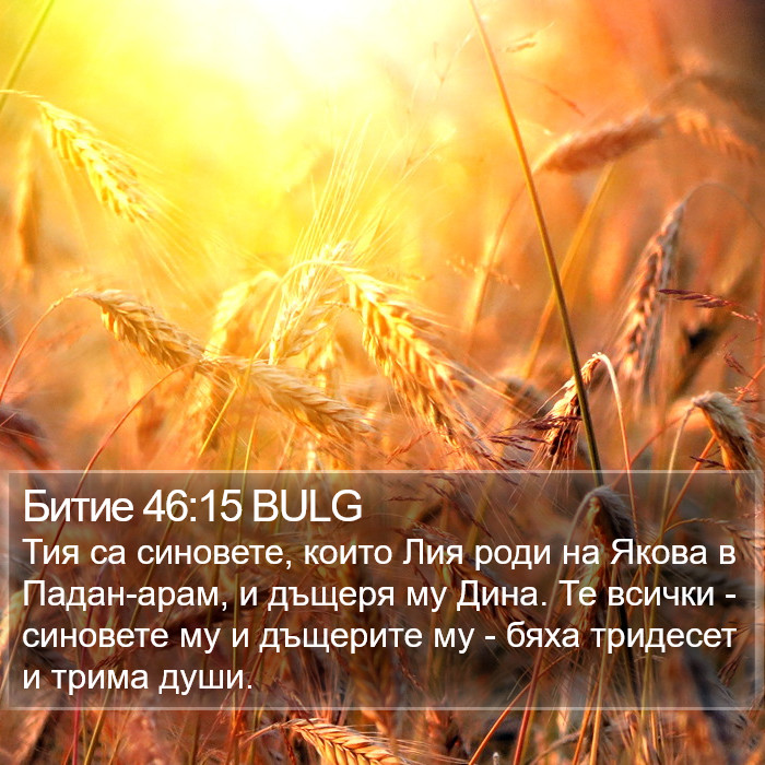 Битие 46:15 BULG Bible Study