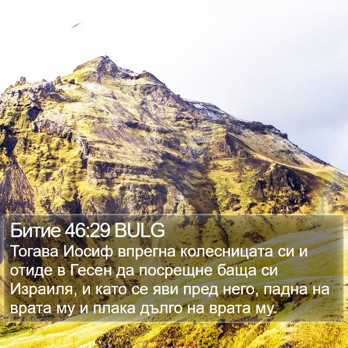 Битие 46:29 BULG Bible Study