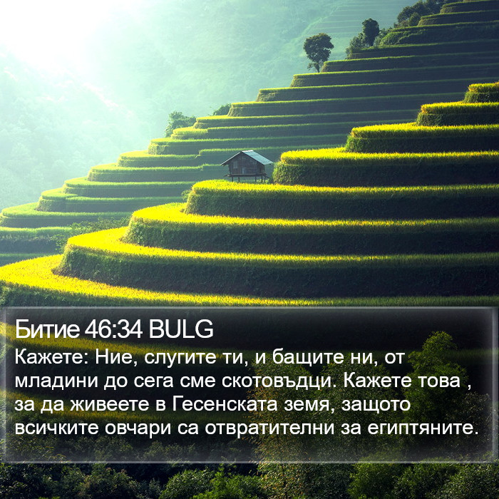 Битие 46:34 BULG Bible Study