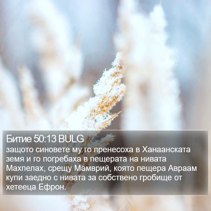 Битие 50:13 BULG Bible Study