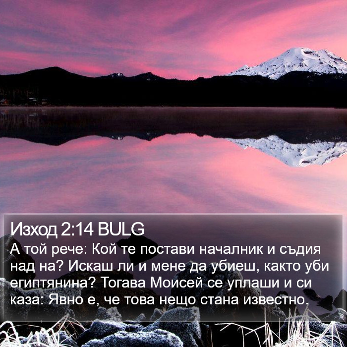 Изход 2:14 BULG Bible Study