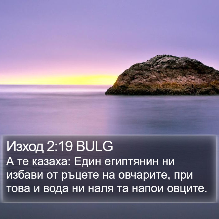 Изход 2:19 BULG Bible Study