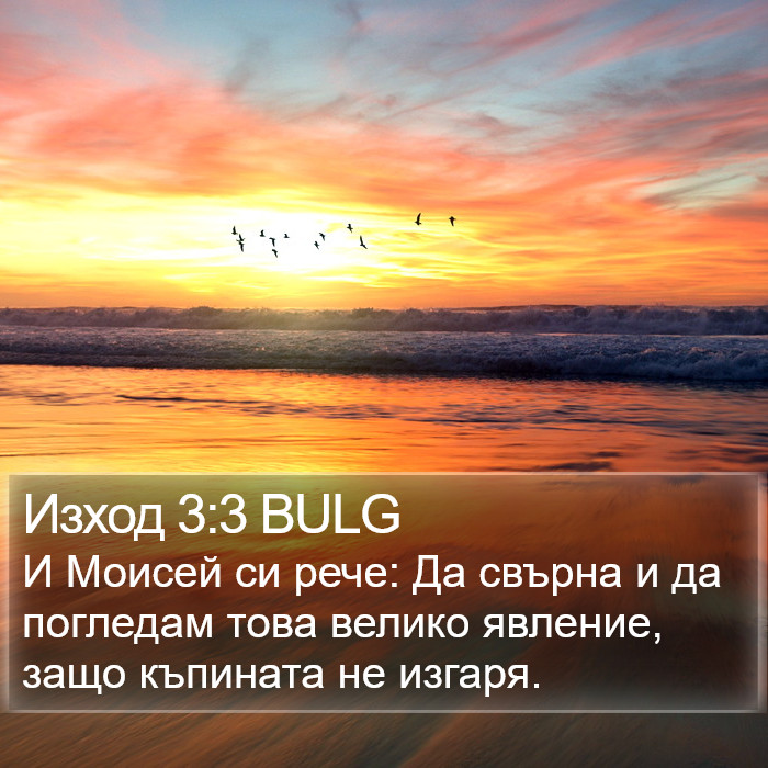 Изход 3:3 BULG Bible Study