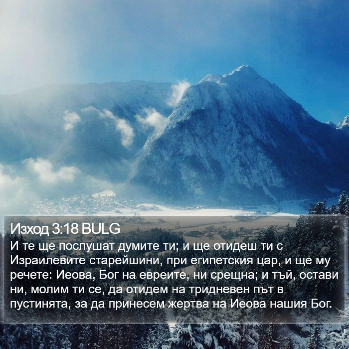 Изход 3:18 BULG Bible Study