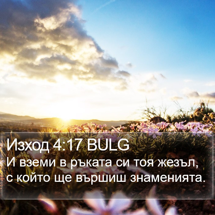 Изход 4:17 BULG Bible Study