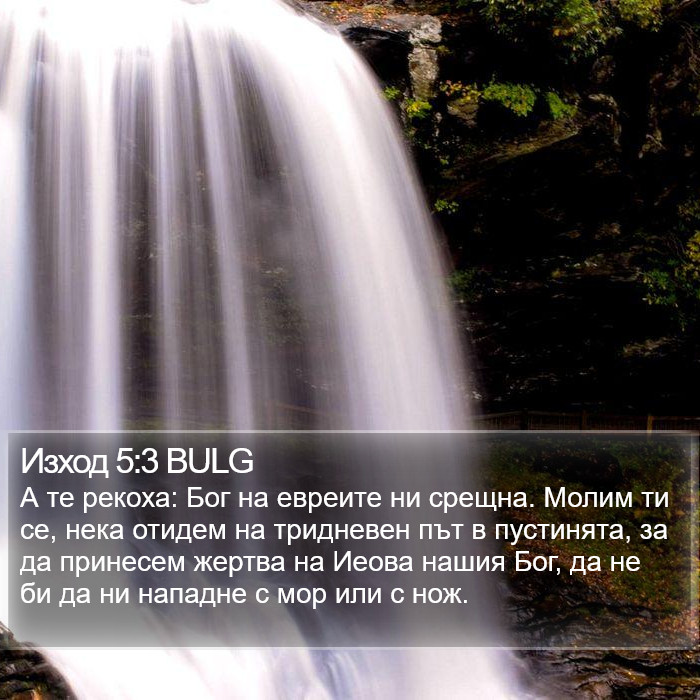 Изход 5:3 BULG Bible Study