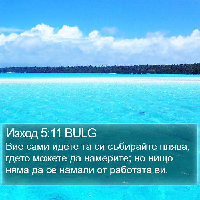 Изход 5:11 BULG Bible Study