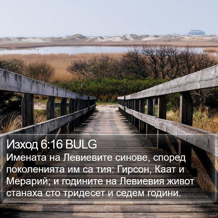 Изход 6:16 BULG Bible Study