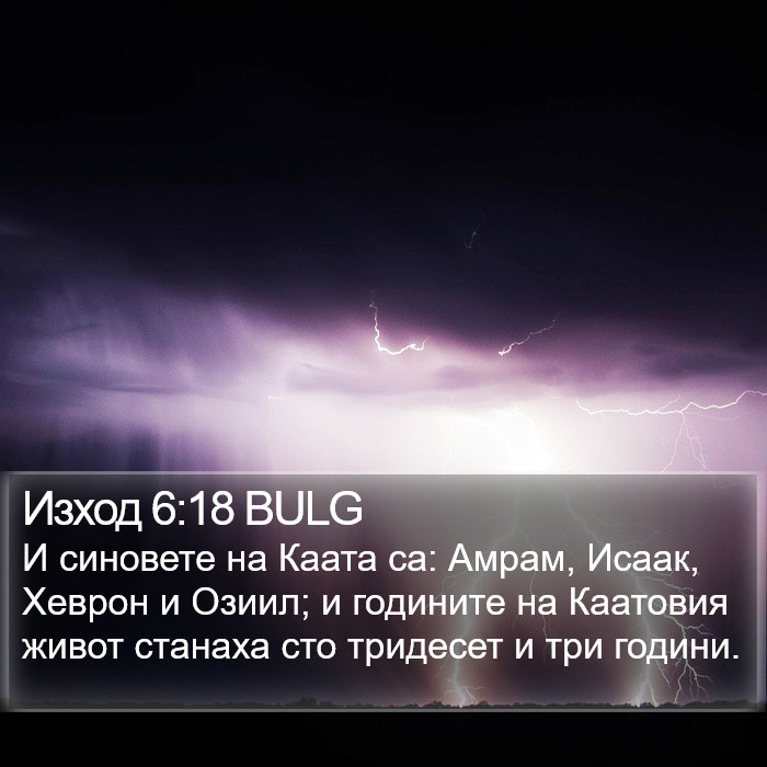 Изход 6:18 BULG Bible Study