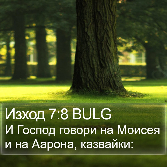 Изход 7:8 BULG Bible Study