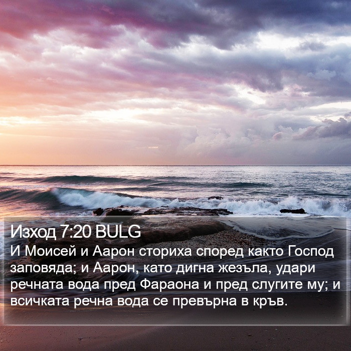 Изход 7:20 BULG Bible Study