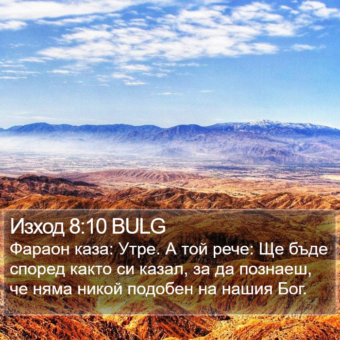 Изход 8:10 BULG Bible Study