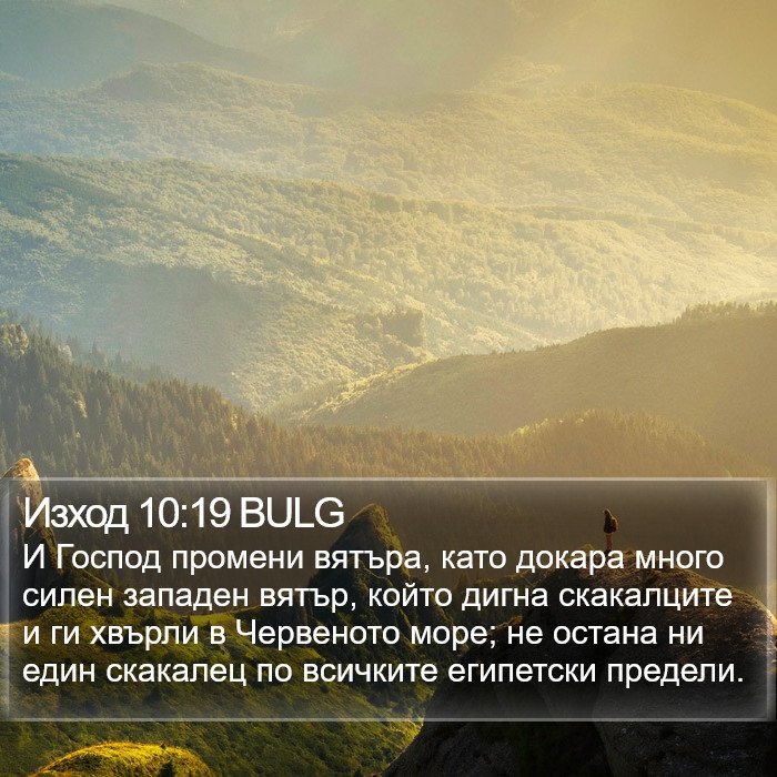 Изход 10:19 BULG Bible Study