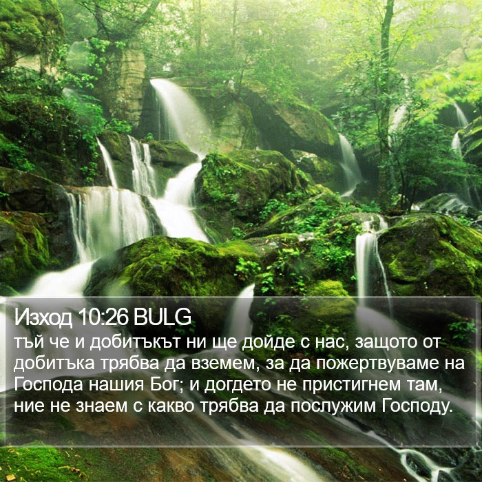 Изход 10:26 BULG Bible Study