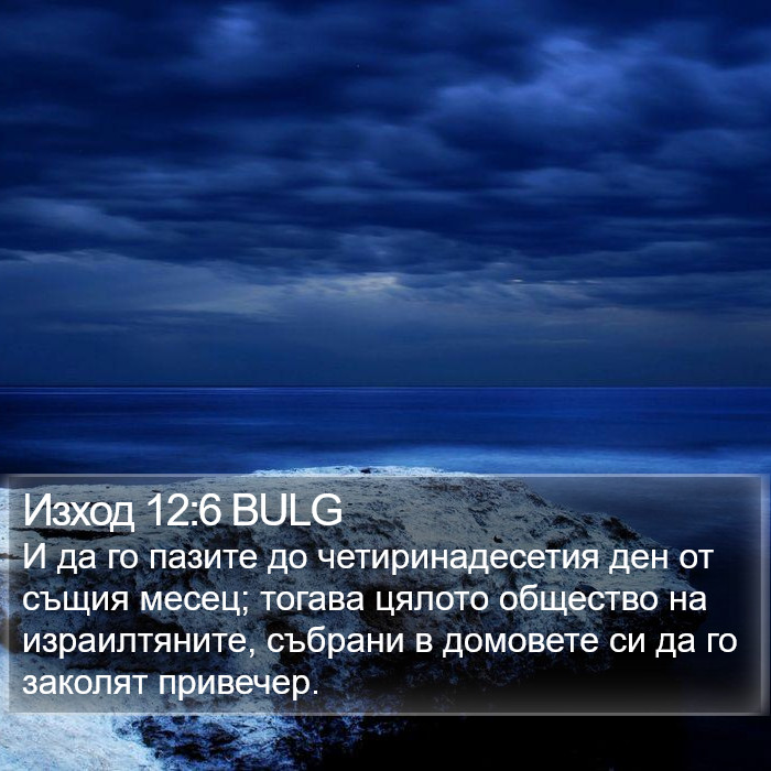 Изход 12:6 BULG Bible Study