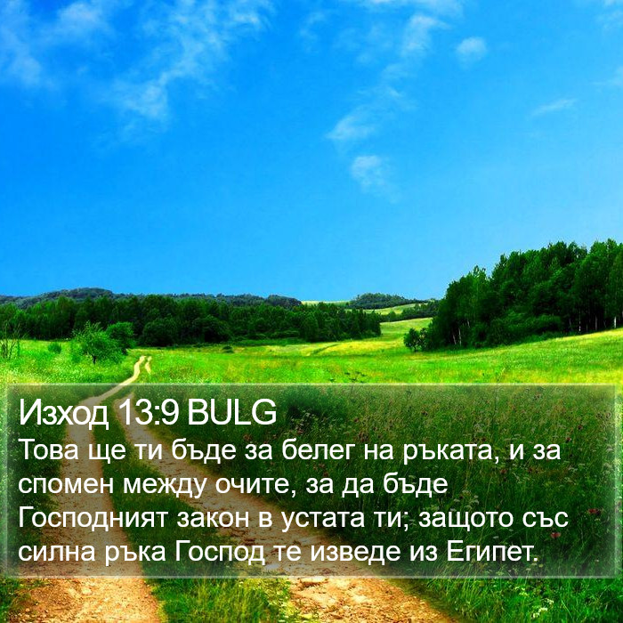 Изход 13:9 BULG Bible Study