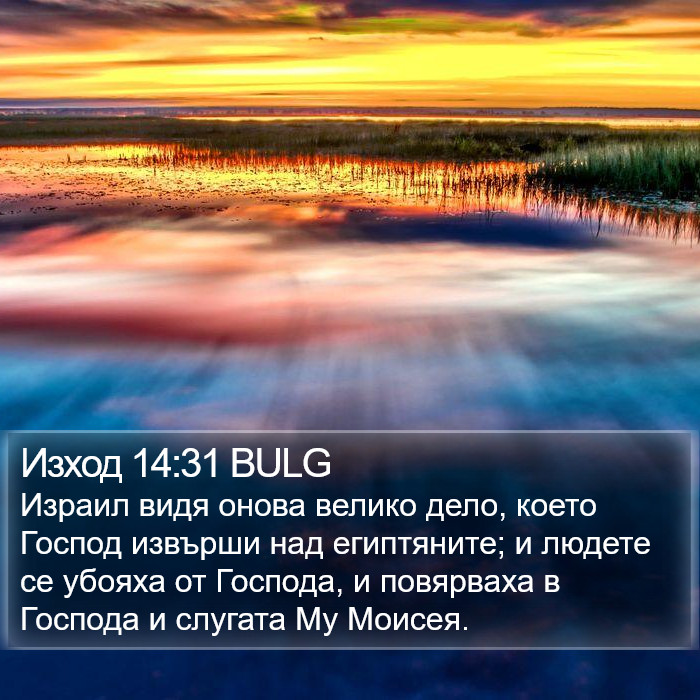 Изход 14:31 BULG Bible Study