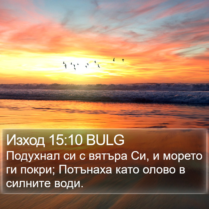 Изход 15:10 BULG Bible Study