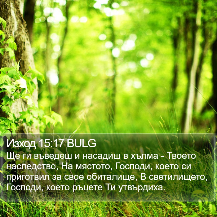 Изход 15:17 BULG Bible Study